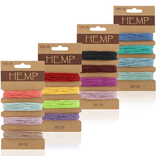 Makramee Garn 1mm, 16 Farben Band für Armbänder, Gewachste Baumwollschnur, Faden für Armbänder Knüpfen Schmuckherstellung(5 Yard ×16)… von Hopton