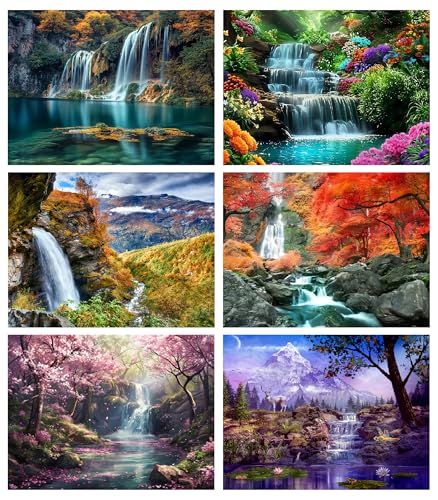 Diamond Painting Diamant Bilder Erwachsene 5d Landschaft Full Voll 30x40 6er Set Zubehör Daiments Diy Malerei Strass Diamontpating Dimontpainting Komplett Anfänger Art Stickerei Bunt Wasserfall Natur Diamond Painting Diamant Bilder Erwachsene 5d Landschaft Full Voll 30x40 6er Set Zubehör Daiments Diy Malerei Strass Diamontpating Dimontpainting Komplett Anfänger Art Stickerei Bunt Wasserfall Natur von Hoqque