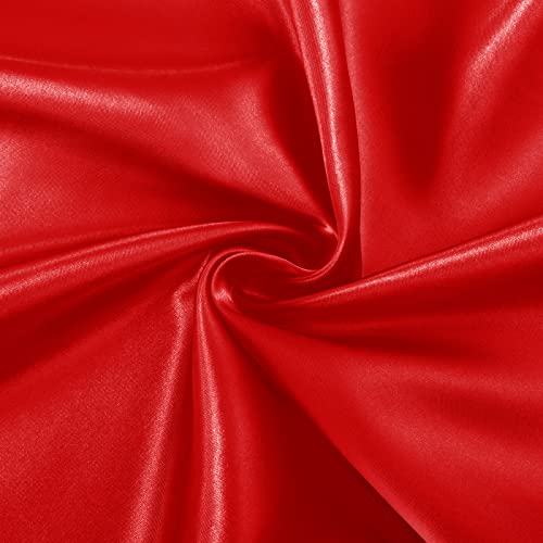 Horbaunal Roter Satin-Stoff, 152,4 cm breit, 2 Meter, weicher Charmeuse-Satin-Stoff für DIY Handwerk Dekorationen Kostüm Horbaunal Roter Satin-Stoff, 152,4 cm breit, 2 Meter, weicher Charmeuse-Satin-Stoff für DIY Handwerk Dekorationen Kostüm von Horbaunal
