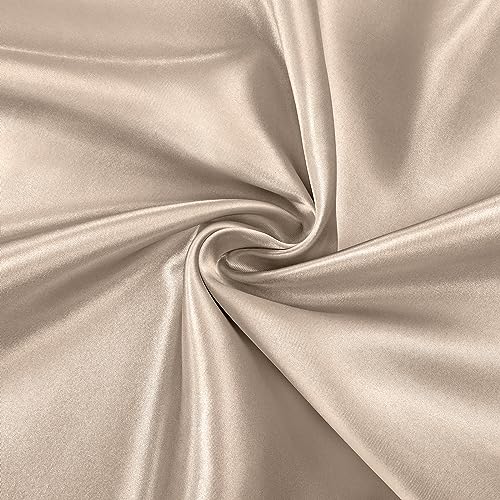 Horbaunal Taupe Satin Stoff, 152,4 cm breit, 2 Yards, weicher Charmeuse Satin Stoff für DIY Handwerk Dekorationen Kostüm Horbaunal Taupe Satin Stoff, 152,4 cm breit, 2 Yards, weicher Charmeuse Satin Stoff für DIY Handwerk Dekorationen Kostüm von Horbaunal