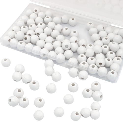Hordion 100 Stück Golfball-Perlen, Acryl-Sportperlen, große Loch-Abstandshalter mit 1 Rolle elastischer Schnur für Halsketten, Armbänder, Schlüsselanhänger, Basteln Hordion 100 Stück Golfball-Perlen, Acryl-Sportperlen, große Loch-Abstandshalter mit 1 Rolle elastischer Schnur für Halsketten, Armbänder, Schlüsselanhänger, Basteln von Hordion
