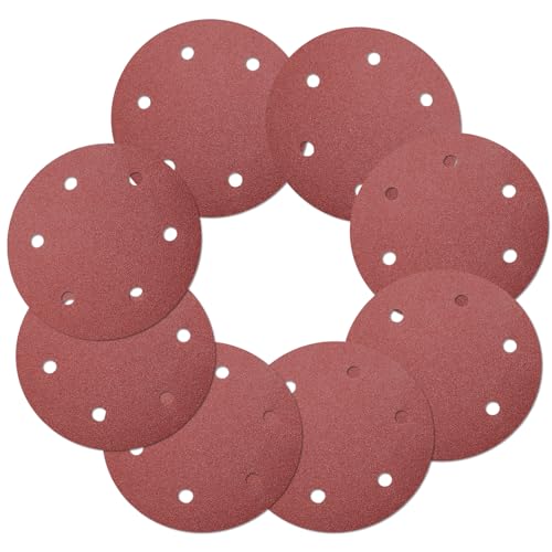 Hordion 12 Stück 20,3 cm Schleifscheiben, Körnung 40, 6 Löcher, Klett-Schleifpapier, runde Schleifpads für Exzenterschleifer Hordion 12 Stück 20,3 cm Schleifscheiben, Körnung 40, 6 Löcher, Klett-Schleifpapier, runde Schleifpads für Exzenterschleifer von Hordion
