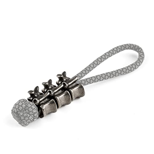 HorixGear 3pcs Messing Wirbel Messer Lanyard Perlen, EDC Paracord Charms für Taschenlampe, Anhänger, Schlüsselanhänger... (Silber) von HorixGear