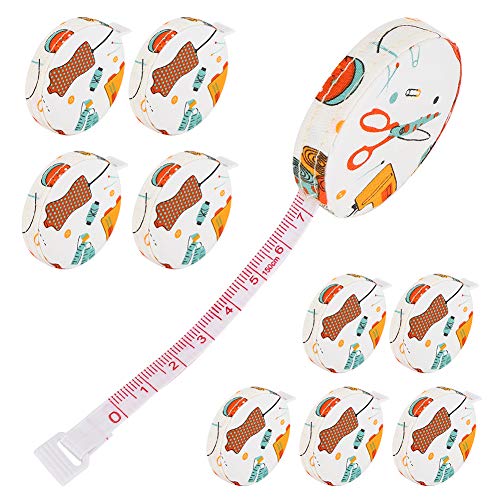 Horoper 10pcs Bandmaß für Körperverstellbare Einziehbare Lineal Tuchkörperband Maßnahme Schneidernähwerkzeug 150 Cm/59 Zoll Horoper 10pcs Bandmaß für Körperverstellbare Einziehbare Lineal Tuchkörperband Maßnahme Schneidernähwerkzeug 150 Cm/59 Zoll von Horoper