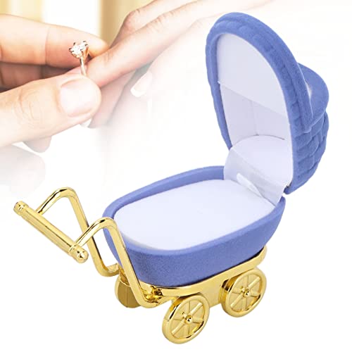 Kinderwagen Form Papier Geschenkboxen, Kinderwagen Schmuckschatulle Personalisierter Schmuck Organizer Ohrringe Halskette Verpackung Fall(Blau) von Horoper