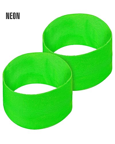 Horror-Shop Achtziger Jahre neongrünes Schweißarmband 2 Stück als Set Horror-Shop Achtziger Jahre neongrünes Schweißarmband 2 Stück als Set von Horror-Shop