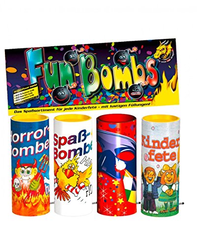 Horror-Shop Fun Bombs 4er Set Jugendfreies Tischfeuerwerk von Horror-Shop
