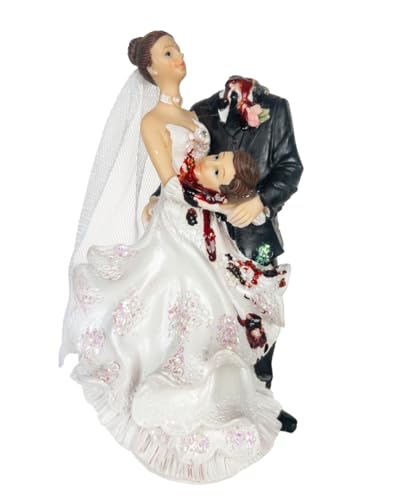 Horror-Shop Hochzeitspaar mit geköpftem Bräutigam Tortenfigur 17cm Horror-Shop Hochzeitspaar mit geköpftem Bräutigam Tortenfigur 17cm von Horror-Shop