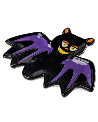 Horror-Shop Kleiner Fledermaus Teller aus Keramik 18 cm Horror-Shop Kleiner Fledermaus Teller aus Keramik 18 cm von Horror-Shop