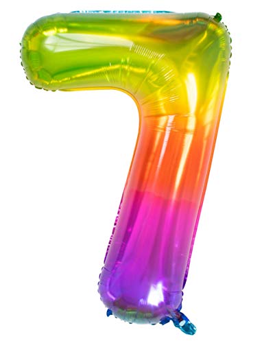 Horror-Shop Regenbogen Zahlenballon Nummer 7 für Helium & Luft als Geschenk Horror-Shop Regenbogen Zahlenballon Nummer 7 für Helium & Luft als Geschenk von Horror-Shop