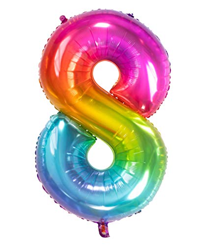 Horror-Shop Regenbogen Zahlenballon Nummer 8 für Helium & Luft als Geschenk Horror-Shop Regenbogen Zahlenballon Nummer 8 für Helium & Luft als Geschenk von Horror-Shop