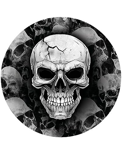 Horror-Shop Scary Skull Totenkopf Pappteller für Halloween 6 St. von Horror-Shop