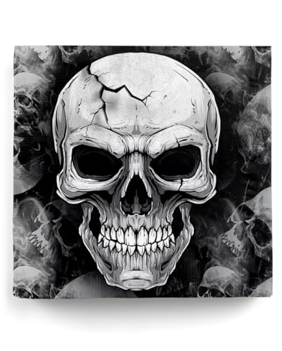 Horror-Shop Scary Skull Totenkopf Servietten für Halloween 12 St. Horror-Shop Scary Skull Totenkopf Servietten für Halloween 12 St. von Horror-Shop