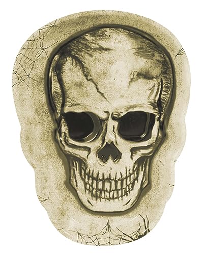 Horror-Shop Totenschädel Halloween Tablett aus Kunststoff von Horror-Shop