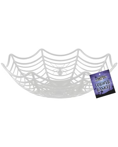 Horror-Shop Weiße Spinnweben Partyschale mit Spinnen für Trick or Treat 25cm Horror-Shop Weiße Spinnweben Partyschale mit Spinnen für Trick or Treat 25cm von Horror-Shop
