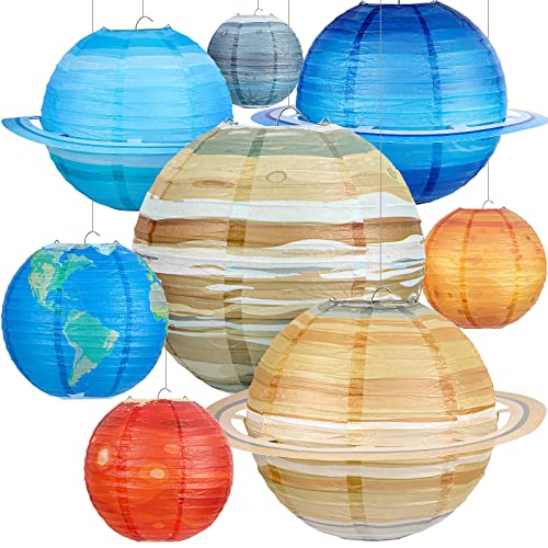 8 Stück Weltraum-Papierlaternen aus Dieser Welt, Weltraum-Dekorationen, hängende Planeten, Laternen, hängende Sonnensystem-Laternen für Kinder, Klassenzimmer, Weltraum, Party-Dekorationen 8 Stück Weltraum-Papierlaternen aus Dieser Welt, Weltraum-Dekorationen, hängende Planeten, Laternen, hängende Sonnensystem-Laternen für Kinder, Klassenzimmer, Weltraum, Party-Dekorationen von Hortsun
