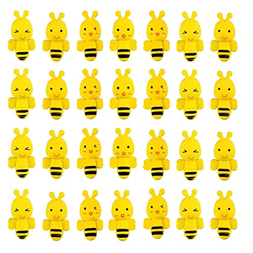 Hoshisea 50 Stück Bienen Radiergummi, Kreativer Radiergummi, Mini Tier Radiergummis, Gelber Radiergummi, Schreibwaren für Hausaufgabenbelohnungen und Geschenkfüllungen von Hoshisea