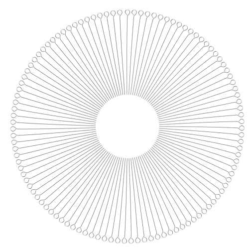 Hosifiy 300 Stück Ösenstifte für Die Schmuckherstellung, Edelstahl-Schmuck Auge Pins 0.78zoll/20mm Eyepins Splitter Schmuck Kopfstifte für DIY Handwerk Ohrring Halskette von Hosifiy