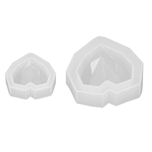 Silikonform, Hochtemperaturbeständig, DIY Kristalltropfenkleber, Wiederverwendbare Antihaft-Herzform, 2 Stück für Aromatherapie für Gips für Seife Silikonform, Hochtemperaturbeständig, DIY Kristalltropfenkleber, Wiederverwendbare Antihaft-Herzform, 2 Stück für Aromatherapie für Gips für Seife von Hosit