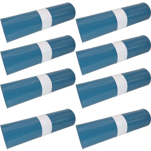 Hossi's Wholesale – 120 Liter Abfallsäcke, 8 Rollen à 25 Stück – Blaue Müllsäcke für Haus-, Garten- & Gastronomieabfälle – reißfeste Müllbeutel mit 39my Stärke (700 x 1100 mm) von Hossi's Wholesale