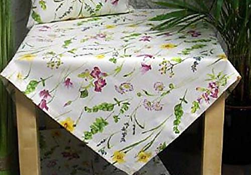 Hossner Tischdecke Arkansas 85 x 85 cm Mitteldecke Decke Sommer Blumen eckig von Hossner