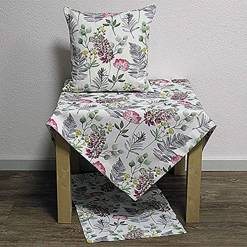 Hossner Tischdecke Mitteldecke Flora Blumen & Zweige 85x85cm weiß rosa grün WA Hossner Tischdecke Mitteldecke Flora Blumen & Zweige 85x85cm weiß rosa grün WA von Hossner