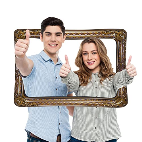 Hosuho Aufblasbarer PVC Selfie Rahmen Photo Booth Requisiten DIY Party Bilderrahmen Lustige Party Dekoration Karneval Hochzeit Weihnachten Karneval Hochzeit Babyparty von Hosuho