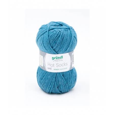 Gründl Hot Socks Sockenwolle blau Uni Farbe 56, Strumpfwolle, Wolle zum Socken Stricken von Hot Socks uni 50