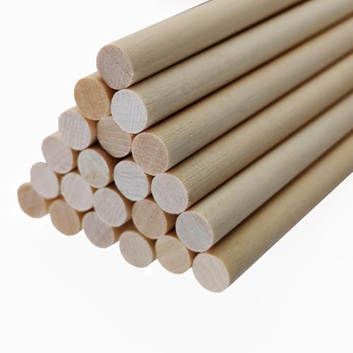 25 Stück Holzstäbe rund natur Holzstäbe, Holzstäbchen,Holzstange,Rundhölzer Glatt, Rundstab Glatt, Holzstock aus Massiv-Holz, Bastelstäbe, Holz Stäbe für DIY Handwerkm, Zuckerwatte Stäbe (30cmX10mm) 25 Stück Holzstäbe rund natur Holzstäbe, Holzstäbchen,Holzstange,Rundhölzer Glatt, Rundstab Glatt, Holzstock aus Massiv-Holz, Bastelstäbe, Holz Stäbe für DIY Handwerkm, Zuckerwatte Stäbe (30cmX10mm) von HotKrump