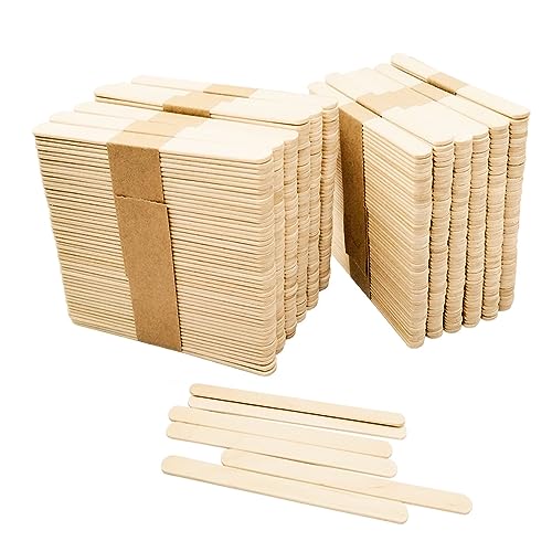 600 Stück Eisstiele Holz,Holzstäbchen,Stäbchen,Holzspatel,Eisstiele aus Holz zum Basteln,Bastelhölzer Vielseitig Einsetzbar beim Basteln ,Stäbchen Holz, Holzspatel Holzspachtel DIY Handwerk von HotKrump