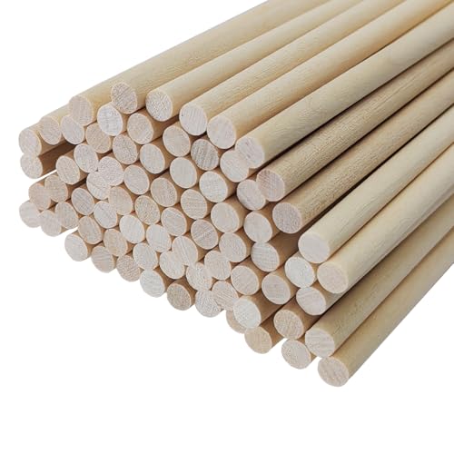 80 Stück Holzstäbe rund natur Holzstäbe, Holzstäbchen,Holzstange,Rundhölzer Glatt, Rundstab Glatt, Holzstock aus Massiv-Holz, Bastelstäbe, Holz Stäbe für DIY Handwerkm, Zuckerwatte Stäbe (30cmX6mm) 80 Stück Holzstäbe rund natur Holzstäbe, Holzstäbchen,Holzstange,Rundhölzer Glatt, Rundstab Glatt, Holzstock aus Massiv-Holz, Bastelstäbe, Holz Stäbe für DIY Handwerkm, Zuckerwatte Stäbe (30cmX6mm) von HotKrump