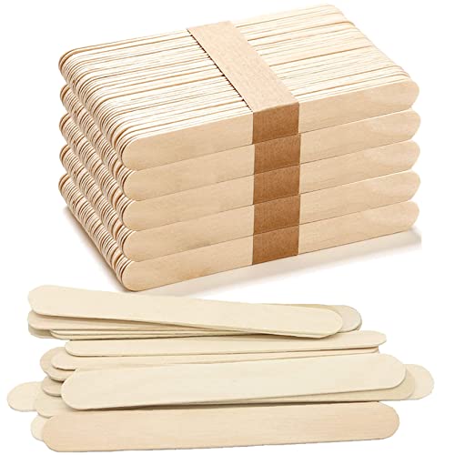 Holzstäbchen,Holzmundspatel,Verschiedene Holzspatel Waxing,Einweg Kosmetik Spatel zur Haarentfernung,mit runden, sauber geschnittenen Kanten | Ideal auch für Bastelarbeitem - 300 Stück - 1.8cm x 15cm von HotKrump