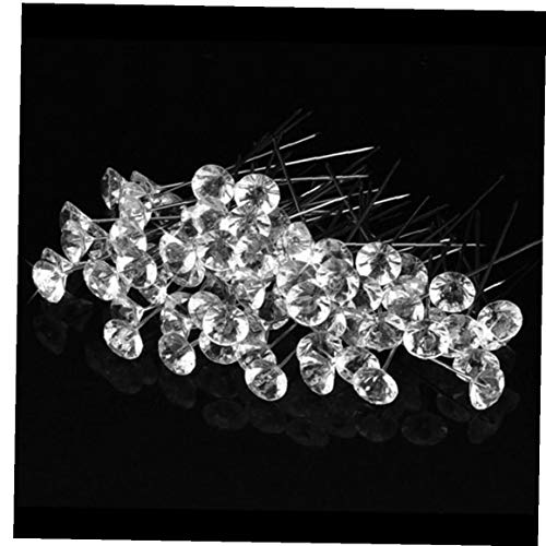 100pcs Corsages Pins Kleider Sewing Wedding Bouquet Pins Nähnadeln Traight Pins Strass Kopf Stecknadeln von Hotaden