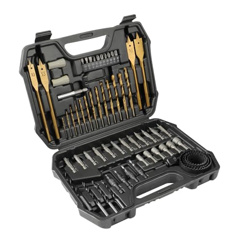 Hoteche 62-teiliges Holzbohrer Set – HSS Spiralbohrer, Flachbohrer, Dreispitzbohrer, Magnetischer Bithalter et in stabiler Kunststoffbox – Bohrer Set für präzise Holzarbeiten, gemischt, professionell Hoteche 62-teiliges Holzbohrer Set – HSS Spiralbohrer, Flachbohrer, Dreispitzbohrer, Magnetischer Bithalter et in stabiler Kunststoffbox – Bohrer Set für präzise Holzarbeiten, gemischt, professionell von Hoteche