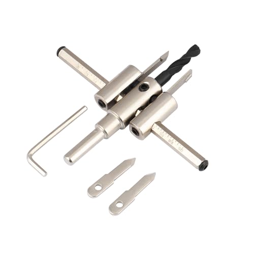 Hoteche verstellbarer Locher 30-120mm Carbonstahl mit Hartmetallklingen für Holz MDF Sperrholz Spanplatte Kunststoff nicht geeignet für Beton Fliesen stein- kreisschneider holz papier Hoteche verstellbarer Locher 30-120mm Carbonstahl mit Hartmetallklingen für Holz MDF Sperrholz Spanplatte Kunststoff nicht geeignet für Beton Fliesen stein- kreisschneider holz papier von Hoteche