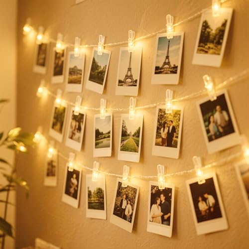 12M Lichterkette mit Klammern für Zimmer Deko, 120 LEDs Fotoclips Lichterkette mit 60 Klammern Bilder Fotos Wand Batteriebetriebene für Wohnzimmer, Weihnachten, Hochzeiten 12M Lichterkette mit Klammern für Zimmer Deko, 120 LEDs Fotoclips Lichterkette mit 60 Klammern Bilder Fotos Wand Batteriebetriebene für Wohnzimmer, Weihnachten, Hochzeiten von Hoteril