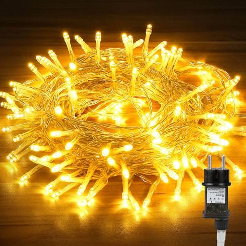 LED Lichterkette außen, 33M 300 LED Outdoor Strom Lichterketten mit Stecker für aussen Innen Deko, Garten, Hochzeit, Party, Weihnachten, Terassen Balkon - Warmweiß LED Lichterkette außen, 33M 300 LED Outdoor Strom Lichterketten mit Stecker für aussen Innen Deko, Garten, Hochzeit, Party, Weihnachten, Terassen Balkon - Warmweiß von Hoteril