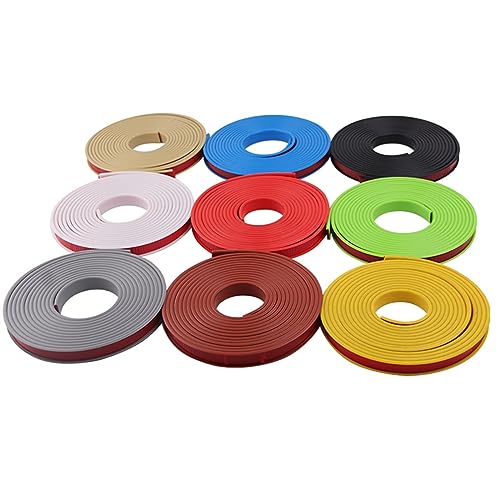 5M Kantenumleimer Selbstklebend Kantenschutz Umleimer Furnierklebeband Kein Aufbügeln, U-Form TPE Möbelkantenband, selbstsichernde Furnier-Randschiene (Color : Black, Size : 14mm) von Hothuimin