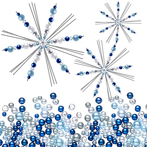 24 Stücke Draht Schneeflocken Form Verschiedene Metall Schneeflocken Rahmen 3 Größen Perlenform mit Gemischt Farben und Größen Perlen Ornament Kits Weihnachten Basteln für Erwachsene Kinder 24 Stücke Draht Schneeflocken Form Verschiedene Metall Schneeflocken Rahmen 3 Größen Perlenform mit Gemischt Farben und Größen Perlen Ornament Kits Weihnachten Basteln für Erwachsene Kinder von Hotop