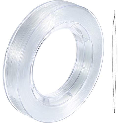 Hotop 200 m Klarer Nylonfaden Unsichtbare Nylonschnur Transparente Perlen Faden mit Perlennadel zum Hängende Weihnachtsdekoration Armbandherstellung Nähen Heimwerken Hobby, 0,45 mm Hotop 200 m Klarer Nylonfaden Unsichtbare Nylonschnur Transparente Perlen Faden mit Perlennadel zum Hängende Weihnachtsdekoration Armbandherstellung Nähen Heimwerken Hobby, 0,45 mm von Hotop