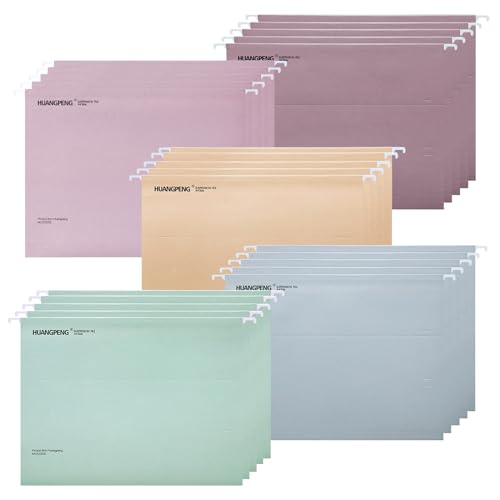 Hotyin Hängemappen im A4-Format – 25 Stück Hängemappen für Aktenschränke mit Laschen und Einsätzen – 5 Farben/Morandi Hotyin Hängemappen im A4-Format – 25 Stück Hängemappen für Aktenschränke mit Laschen und Einsätzen – 5 Farben/Morandi von Hotyin