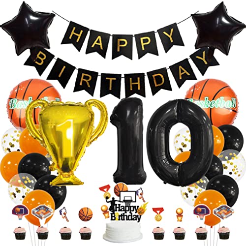 Houhounb Basketball 10. Geburtstag Deko Basketball Deko 10 Jahre Kindergeburtstag Party Deko Kinder Basketball Luftballon Tortendeko für Thema Basketball Kindergeburtstag Party Houhounb Basketball 10. Geburtstag Deko Basketball Deko 10 Jahre Kindergeburtstag Party Deko Kinder Basketball Luftballon Tortendeko für Thema Basketball Kindergeburtstag Party von Houhounb