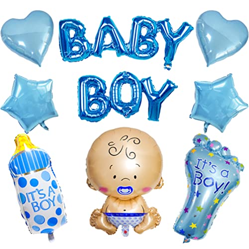 Houhounb Blau Babyparty Deko Neugeborene Babyflasche Füße Stern Herz Folienballon Ich Bin Ein Junge BABY BOY Folienballons für Babyshower Geburt Gender Reveal Party Dekoration Houhounb Blau Babyparty Deko Neugeborene Babyflasche Füße Stern Herz Folienballon Ich Bin Ein Junge BABY BOY Folienballons für Babyshower Geburt Gender Reveal Party Dekoration von Houhounb