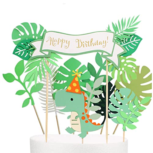 Houhounb Dekorationen Dino Cake Topper Dinosaurier Kuchen Topper Cupcake Grünes Blattr Torten Deko Happy Birthday Tortendeko für Kinder Jungen Party Geburtstag Deko Muffin Kuchenaufsätze,17 Stücke Houhounb Dekorationen Dino Cake Topper Dinosaurier Kuchen Topper Cupcake Grünes Blattr Torten Deko Happy Birthday Tortendeko für Kinder Jungen Party Geburtstag Deko Muffin Kuchenaufsätze,17 Stücke von Houhounb