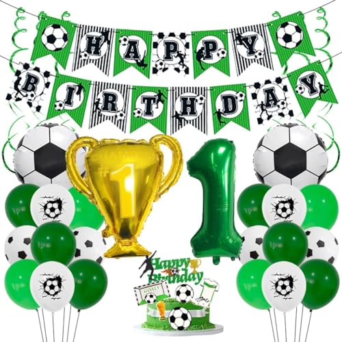 Houhounb Fußball Grüner Serie 1. Geburtstag Deko Fussball Deko Happy Birthday Banner Party Deko No.1 Fußball Luftballon Tortendeko für Thema Fußball 1 Jahre Geburtstag Dekoration Houhounb Fußball Grüner Serie 1. Geburtstag Deko Fussball Deko Happy Birthday Banner Party Deko No.1 Fußball Luftballon Tortendeko für Thema Fußball 1 Jahre Geburtstag Dekoration von Houhounb