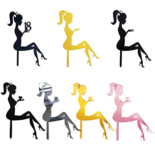 Houhounb High Heel Girl Cake Topper Zarte Acryl Kuchen Picks Dame Silhouette Kuchendekoration Kuchen Aufsatz Topper Tortenstecker Deko für Hochzeitsfeier Geburtstagsfeier Hochzeit Engagement,7 Stück Houhounb High Heel Girl Cake Topper Zarte Acryl Kuchen Picks Dame Silhouette Kuchendekoration Kuchen Aufsatz Topper Tortenstecker Deko für Hochzeitsfeier Geburtstagsfeier Hochzeit Engagement,7 Stück von Houhounb