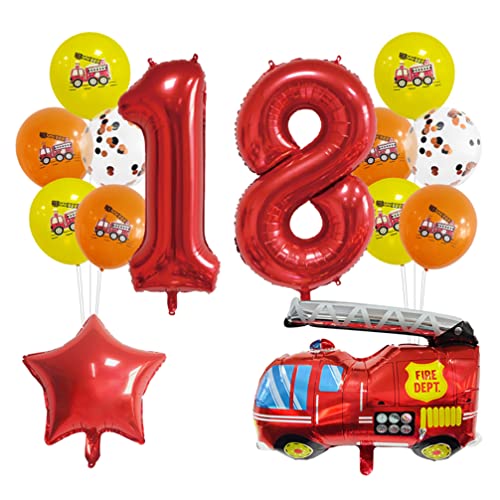 Houhounb Kindergeburtstag Feuerwehrauto Dekorationen 18 Geburtstag Luftballon Folienballons Feuerwehr Deko für Kinder Partydeko Geburtstagsdeko Houhounb Kindergeburtstag Feuerwehrauto Dekorationen 18 Geburtstag Luftballon Folienballons Feuerwehr Deko für Kinder Partydeko Geburtstagsdeko von Houhounb