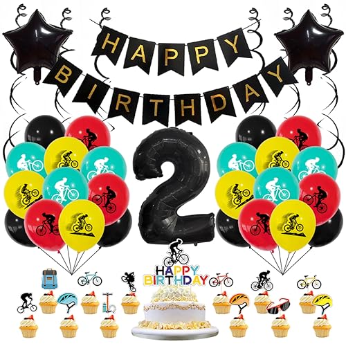 Houhounb Schwarz Fahrrad 2. Geburtstag Deko Fahrt Deko 2 Jahre Kindergeburtstag Party Deko Kinder Fahrrad Druck Luftballon Tortendeko für Thema Fahrrad Kindergeburtstag Party Houhounb Schwarz Fahrrad 2. Geburtstag Deko Fahrt Deko 2 Jahre Kindergeburtstag Party Deko Kinder Fahrrad Druck Luftballon Tortendeko für Thema Fahrrad Kindergeburtstag Party von Houhounb