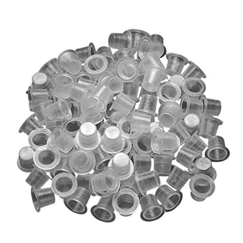 Houolsator Tattoo Ink Cups Disposable Tattoo Pigment Ink Caps Plastic Cup for Kit Supplies 9mm 500PCS von Houolsator