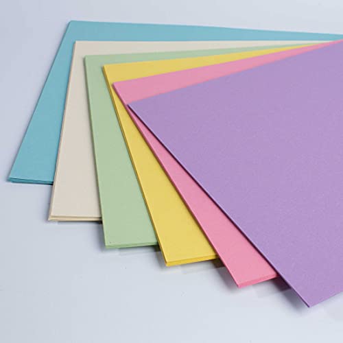 House of Card & Paper Karton, A3, 210 g/m², Regenbogenfarben, Pastellfarben, 50 Blatt von House of Card & Paper